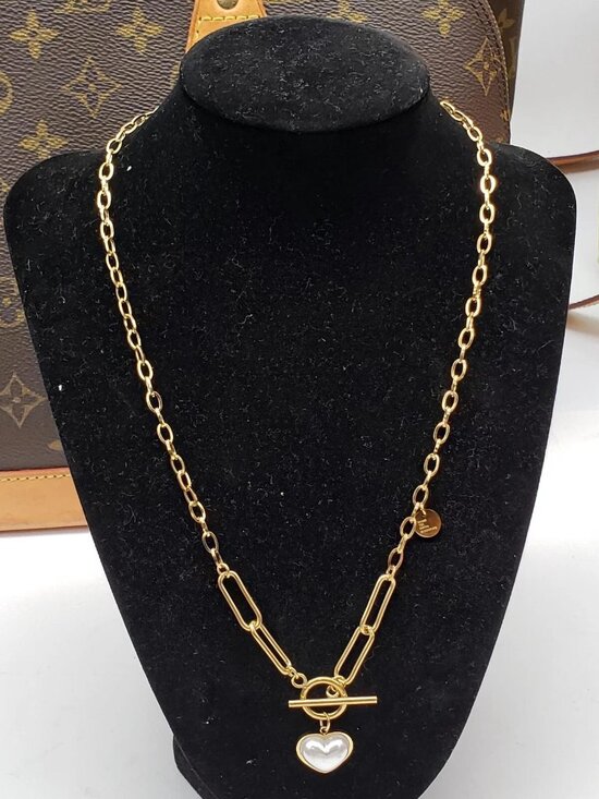 Louis Vuitton Jewelry - Gold-Plated Necklace with Authentic Louis Vuitton Padlock
